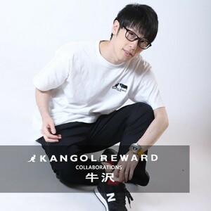 [ new goods unused ]Kangol reward cow . collaboration T-shirt unisex L size white 