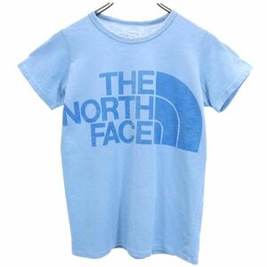 ザノースフェイス NTW11671 ロゴ プリント 半袖 Tシャツ M 青 THE NORTH FACE ショートスリーブ ランニング アウトドア レディース 230601