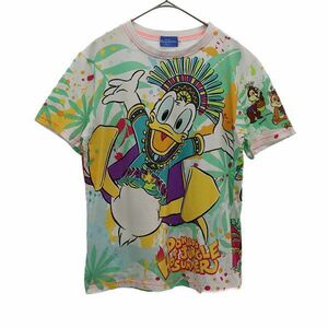 東京ディズニーリゾート ドナルド ホットジャングルサマープリント 半袖 Tシャツ S ホワイト TOKYO Disney RESORT メンズ 230605
