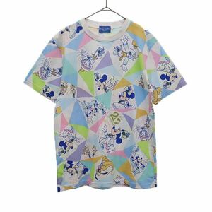 東京ディズニーリゾート 20th キャラクター プリント 半袖 Tシャツ S ホワイト TOKYO Disney RESORT ミッキー ミニー メンズ 230605