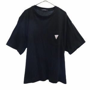 ゲス ロゴワッペン 半袖 Tシャツ XXS ブラック GUESS メンズ 230613 メール便可