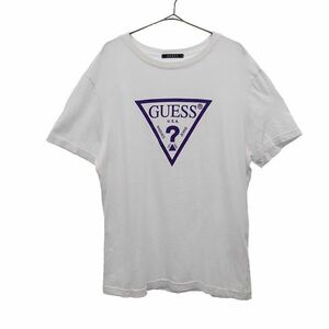 ゲス プリント 半袖 Tシャツ XL ホワイト GUESS ロゴ メンズ 230615 メール便可