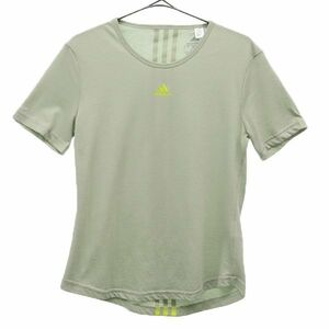 アディダス プリント 半袖 Tシャツ S グリーン adidas レディース 230615 メール便可