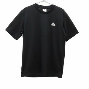 アディダス ロゴプリント 半袖 Tシャツ L ブラック adidas メンズ 230616 メール便可