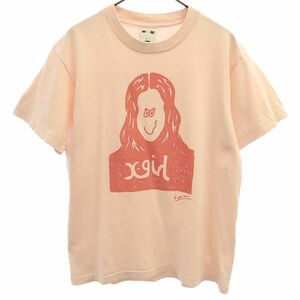 エックスガール プリント 半袖 Tシャツ ONE SIZE ピンク X-girl レディース 230621 メール便可