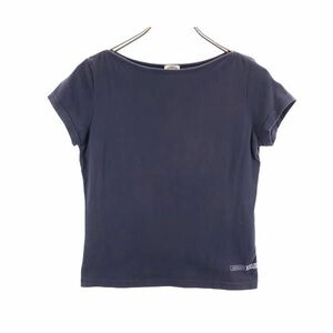 アルマーニジーンズ 半袖 Tシャツ USA8 ネイビー系 ARMANI JEANS ロゴ レディース 230621