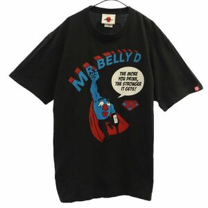 パンクドランカーズ MR.BELLY D プリント 半袖 Tシャツ L ブラック PUNK DRUNKERS メンズ 230626