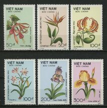 ∞ベトナム　1989年　色々な花　SC#2030~35　未使用NH　6種完_画像1