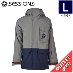 [OUTLET] SESSIONS SUPPLY JKT color :GUNMETAL L size men's snowboard ski wear jacket JACKET outlet 