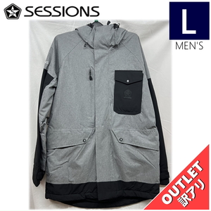 【OUTLET】 SESSIONS SUPPLY JKT カラー:GREY Lサイズ メンズ スノーボード スキー ウェア ジャケット JACKET アウトレット