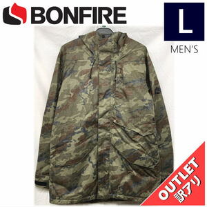 【OUTLET】 BONFIRE VECTOR INSULATED JKT カラー:OLIVE CAMO Lサイズ メンズ スノーボード スキー ジャケット JACKET アウトレット