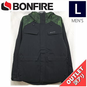 【OUTLET】 BONFIRE STRUCTURE JKT カラー:BLACK Lサイズ メンズ スノーボード スキー ジャケット JACKET アウトレット