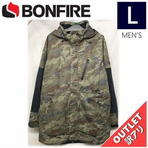 【OUTLET】 BONFIRE STRATA INSULATED JKT カラー:OLIVE CAMO BLACK Lサイズ メンズ スノーボード スキー ジャケット JACKET アウトレット