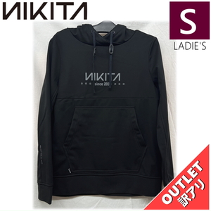 【OUTLET】 NIKITA 8 TRACK PO HOODIE カラー:BLACK Sサイズ レディース スノーボード スキー 撥水 パーカー フーディー アウトレット