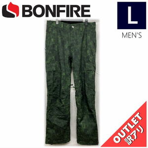 【OUTLET】 BONFIRE TACTICAL PNT カラー:GREEN WATERCOLOR Lサイズ メンズ スノーボード スキー パンツ PANT アウトレット