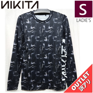 【OUTLET】 NIKITA STRAIGHTAWAY LS TEE BLACKOUT Sサイズ レディース インナー ファーストレイヤー 日本正規品