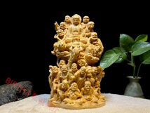 ◆新品推薦◆十八羅漢 仏教美術 仏像 仏教工芸品 木彫り コレクション 手職人手作り 美術品 精密雕刻_画像8