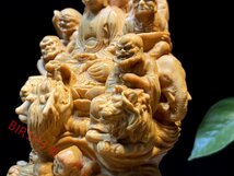 ◆新品推薦◆十八羅漢 仏教美術 仏像 仏教工芸品 木彫り コレクション 手職人手作り 美術品 精密雕刻_画像4