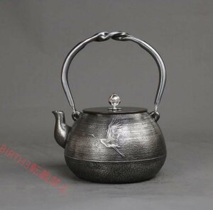 高品質★◆鉄瓶◆ 急須を入れる 砂鉄製ティーポット純粋な手水を沸かして茶を煮る茶具 鉄瓶