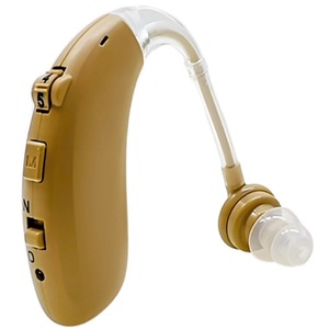 (A) 国内正規品 Z-360 ベージュ 集音器 軽量 充電式 左右両用 耳掛け ノイズキャンセリング 取説付 高齢者 ワイヤレス