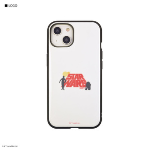 STAR WARS iPhone 14 13 ケース ロゴ ホワイト C3PO R2-D2 スターウォーズ キャラクター グッズ オシャレ かっこいい