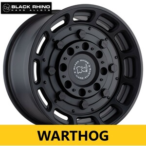 本場USオフ系! マットブラック BLACK RHINO WARTHOG 8.5J×17in IS±0 139.7 6H 150系プラド 125系ハイラックス FJ に