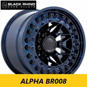  new work tuner size BLACK RHINO ALPHA 9.0J×17in IS±0 139.7 6 hole blue new goods 4ps.@ Prado FJ 4 Runner over fender car 