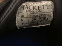 ●HACKETT LONDON ハケットロンドン レザースニーカー （24.5cm） レザーシューズ ネイビー 紺_画像9