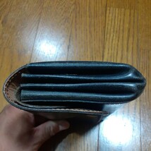 日本製アーツ&クラフツ長財布ブライドルレザー黒色_画像3