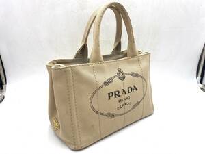 【送料無料】 PRADA/プラダ B2439G カナパ ハンドバッグ ベージュ 