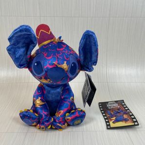 ディズニー・スティッチ・ぬいぐるみ・ピンバッジ・アラジン・新品2点セット