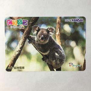 阪神/動物シリーズカードー7「コアラ」ーらくやんカード(使用済/スルッとKANSAI)