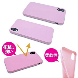 iPhone XR：光沢感のあるカラー 背面カバー ソフトケース◆ビビッドピンクの画像2