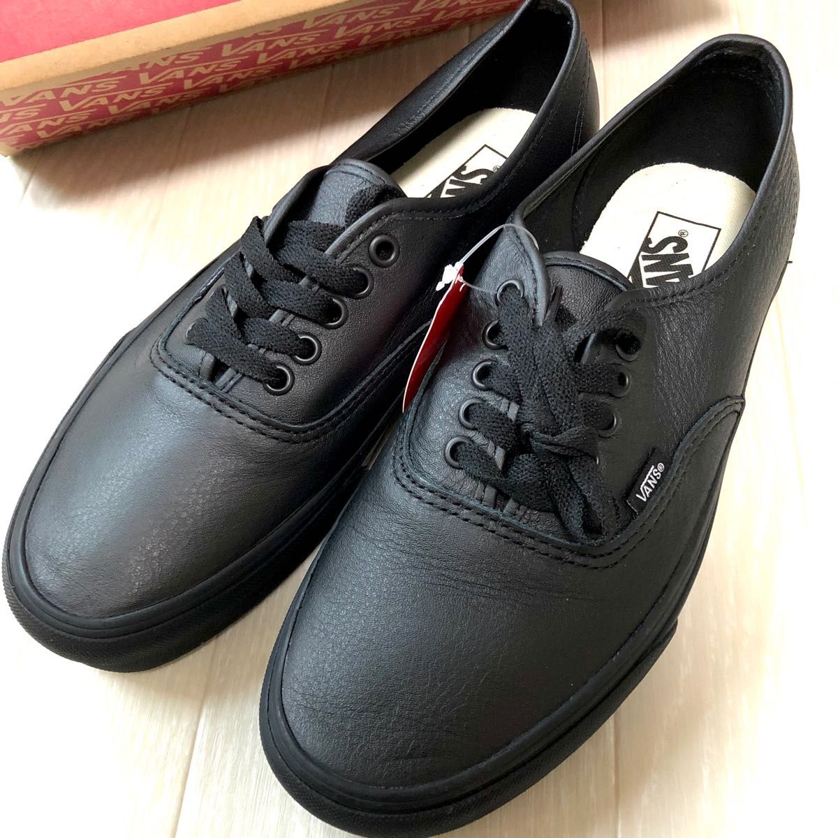 VANS ヴァンズ AUTHENTIC オーセンティック VN000JRAL3B (LEA)BLK/BLK-