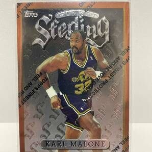 NBAカード　カール・マローン　KARL MALONE TOPPS FINEST PROTECTOR PEEL AND REMOVE COATING 1996 【JAZZ時代】