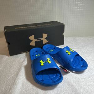 ☆UNDER ARMOUR（アンダーア－マ－）シャワーサンダル《型番1238676-405》UA M ロッカー2 SL【ブルージェット／ハイビスイエロー】Ａ☆