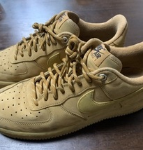 美品 良品 NIKE ナイキ AIR FORCE１ ONE エアーフォース ワン スニーカー 28.5cm 9.5インチ USED ブラウン モカ デザート 茶_画像10