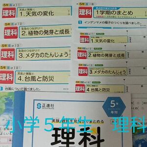 小学５年生　理科　予習　カラー　テスト　大日本図書　せいしん　理科ノート　セット　未使用　家庭学習　先取り　対策