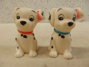 0630079a[ Mitsubishi Bank 101 Dalmatians sofvi savings box 2 point ] doll / dog / Dalmatian / Disney /H10cm degree / secondhand goods 