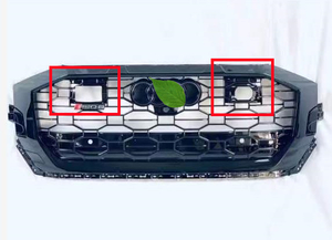 アウディ Q8 RSQ8 フロント グリル バンパー ブラックフレーム　ACC機能付き車輌専用