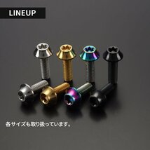 チタンボルト M6×16mm P1.0 湾曲テーパーヘッド トルクス穴 キャップボルト レインボーカラー 1個 JA1707_画像4