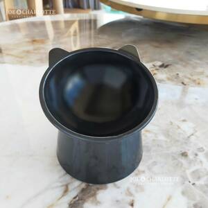 [ black 1 point ] high capacity cat dog hood bowl pet tableware bite bait inserting watering bait plate 