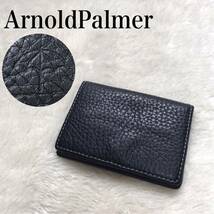Arnold Palmer コインケース ブラック レザー 傘 ロゴ押し方 アーノルドパーマー 財布 小銭入れ 装飾 小物_画像1