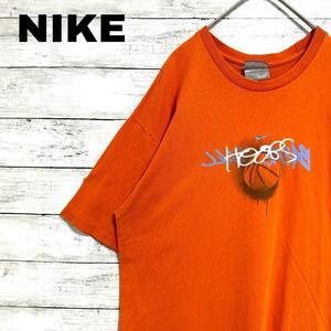 55p US古着 NIKE 半袖Tシャツ バスケットボール プリントロゴ XL相当 メンズ　レディース