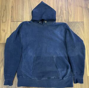 70s XL チャンピオン リバースウィーブ 単色 スウェット パーカー USA製 アメリカ製 Champion REVERSE WEAVE 紺 navy ネイビー　単タグ