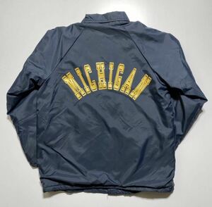 【L/14.16】MICHIGAN Print Coach Jacket NAVY ミシガン プリント コーチジャケット ネイビー USA製 子供サイズ キッズ R1732