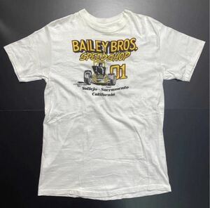 【L】70s Vintage BAILEYBROS SPEED SHOP T-shirt 70年代 ヴィンテージ ベイリー ブロス スピード ショップ Tシャツ Y119