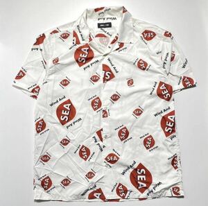 【L】WIND AND SEA Rhombus-Pattern Open Coller Shirt ウィンダンシー 総柄 オープンカラー 半袖シャツ (WDS-SH-01) R2016