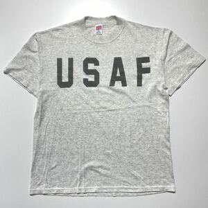 【L】80s 90s U.S.AIR FORCE U.S.A.F Print Tee 80年代 90年代 アメリカ空軍 リフレクタープリント 両面プリント Tシャツ USA製 G1887