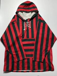 【ONE SIZE】Cotton Deck Rain Jacket Stripe コットン デッキ レイン ジャケット ストライプ フード付き USA製 G2026